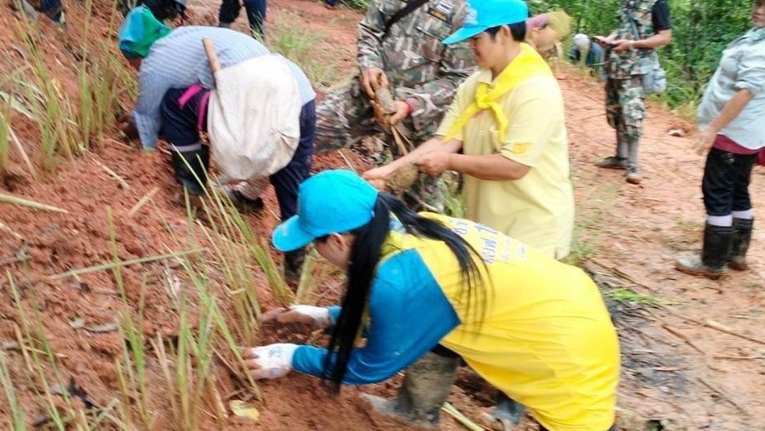 ศูนย์อำนวยการจิตอาสาพระราชทานภาค 3 ร่วมกับ อุทยานแห่งชาติศรีสัชนาลัย องค์การบริหารส่วนตำบลแม่ตื่น จัดกิจกรรมจิตอาสาอนุรักษ์สิ่งแวดล้อม ร่วมพัฒนาพื้นที่ปลูกหญ้าแฝกลดการพังทะลายของหน้าดิน เฉลิมพระเกียรติ สมเด็จพระนางเจ้าสิริกิติ์ พระบรมราชินีนาถ พระบรมราชชนนีพันปีหลวง และวันแม่แห่งชาติ ณ จังหวัดเชียงใหม่