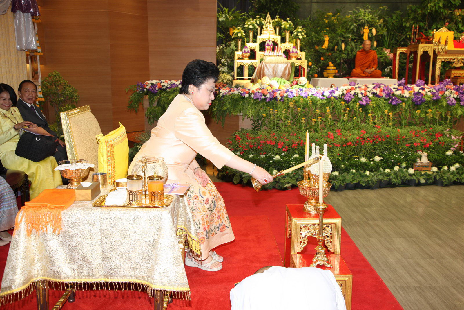พระเจ้าวรวงศ์เธอ พระองค์เจ้าโสมสวลี พระวรราชาทินัดดามาตุ เสด็จไปทรงสดับพระธรรมเทศนาเทศน์มหาชาติเฉลิมพระเกียรติ