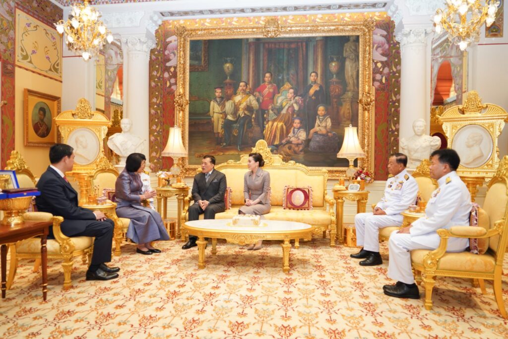 ประธานสภาแห่งชาติราชอาณาจักรกัมพูชา เฝ้าทูลละอองธุลีพระบาท ในโอกาสเดินทางเยือนประเทศไทยอย่างเป็นทางการในฐานะแขกของรัฐสภาไทย